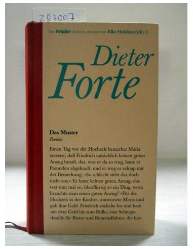 Das Muster. Dieter Forte. Ref.287007