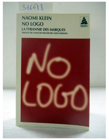 No logo. Naomi Klein . Ref.316688