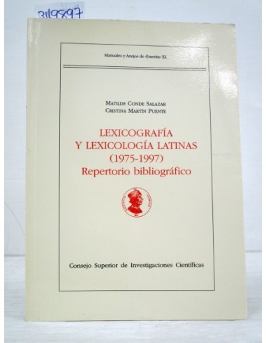 Lexicografía y lexicología latinas,...